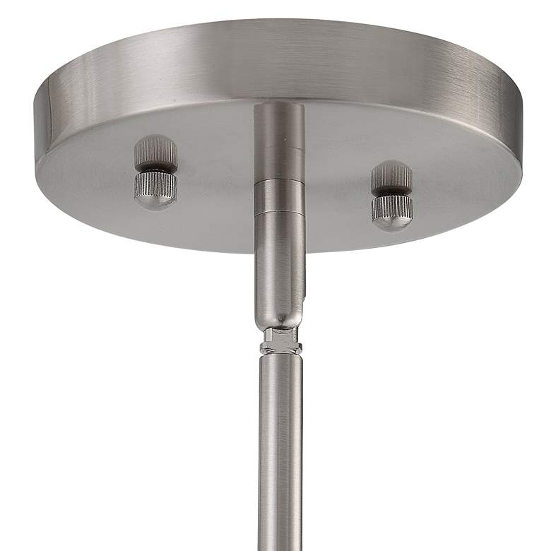 Image 7 Uttermost Manheim 6" Wide Satin Nickel Cylinder Mini Pendant more views