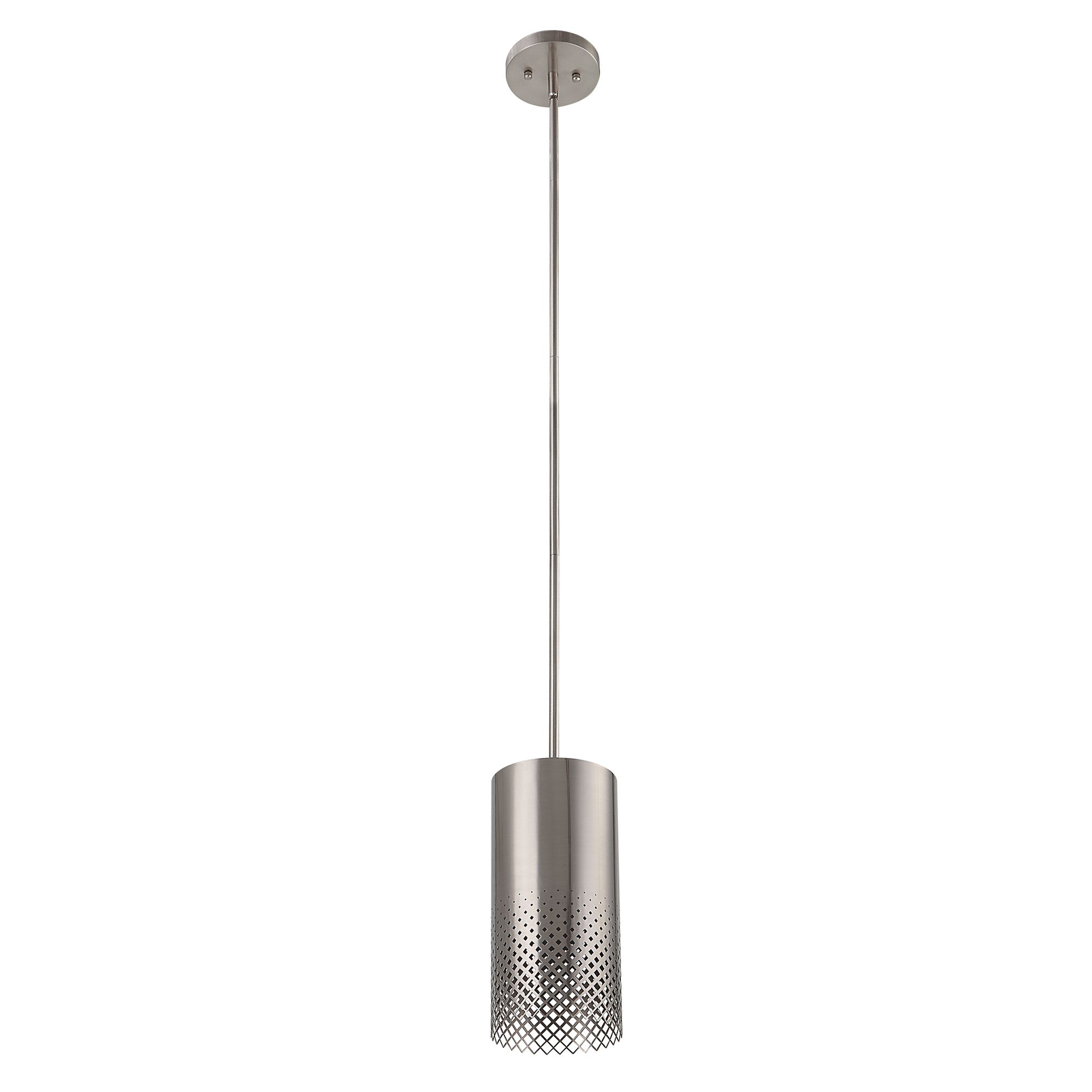 Uttermost Manheim 6" Wide Satin Nickel Cylinder Mini Pendant