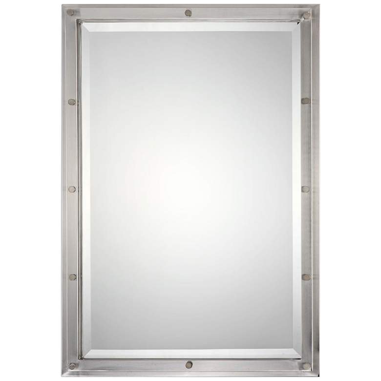 Image 1 Uttermost Manning Brushed Nickel 22 1/2" x 32" Wall Mirror
