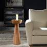 3_Uttermost Mano 24 1/2" High Natural Martini Table more views