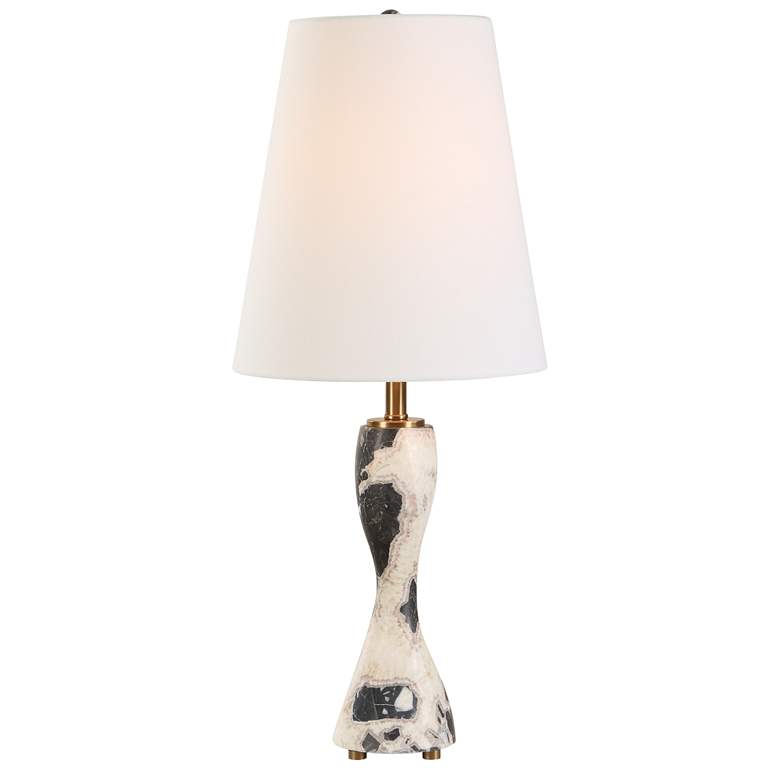 Image 1 Uttermost Marcela 25" Black and White Marble Buffet Lamp