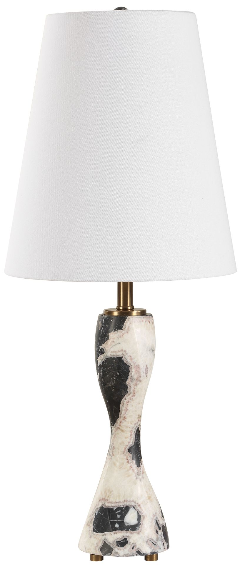 Image 3 Uttermost Marcela 25" Black and White Marble Buffet Lamp more views