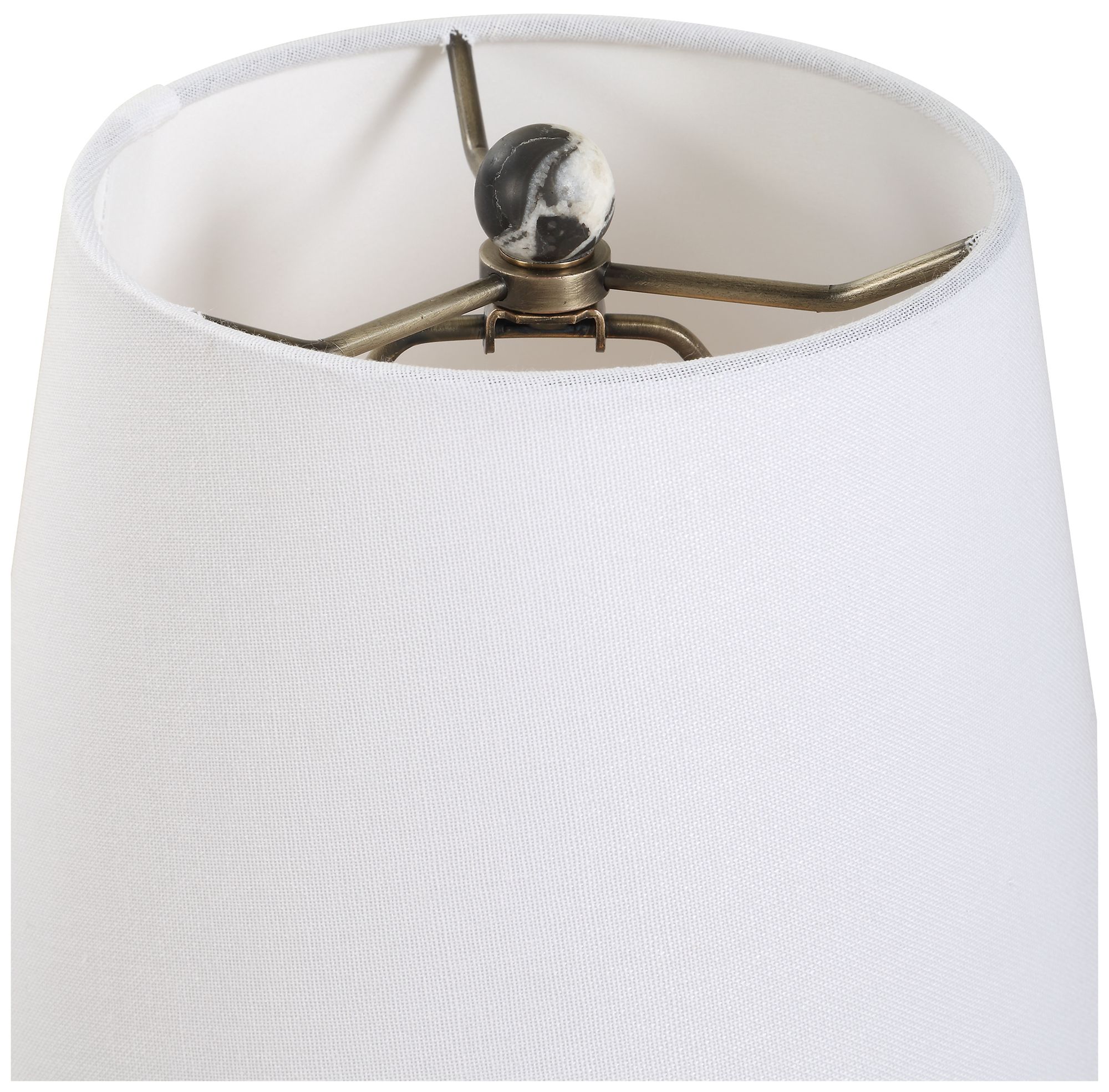 Image 5 Uttermost Marcela 25" Black and White Marble Buffet Lamp more views