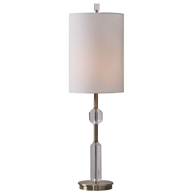 Image 2 Uttermost Margo 33 1/4 inch Steel and Crystal Buffet Table Lamp