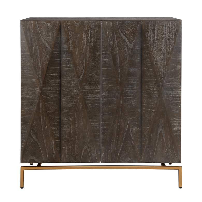 Image 2 Uttermost Marico 34" High Ebony and Gold Console Cabinet