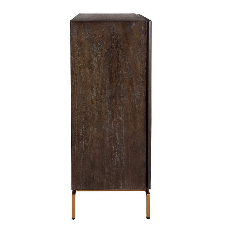 Image 6 Uttermost Marico 34" High Ebony and Gold Console Cabinet more views