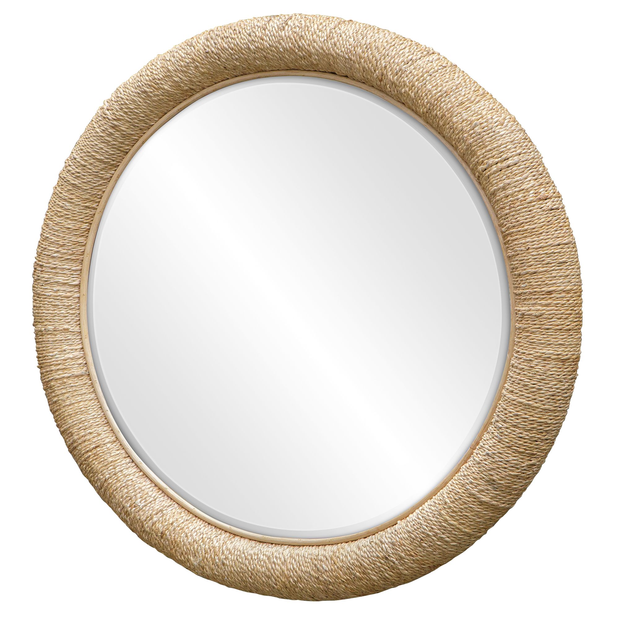 Image 4 Uttermost Mariner 47" Natural Wood and Rope Round Wall Mirror more views
