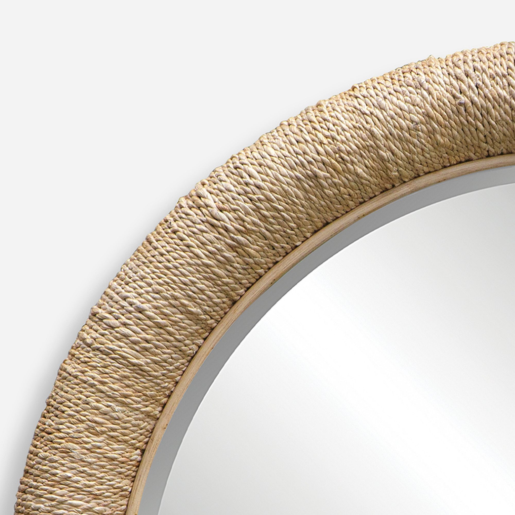 Image 5 Uttermost Mariner 47" Natural Wood and Rope Round Wall Mirror more views