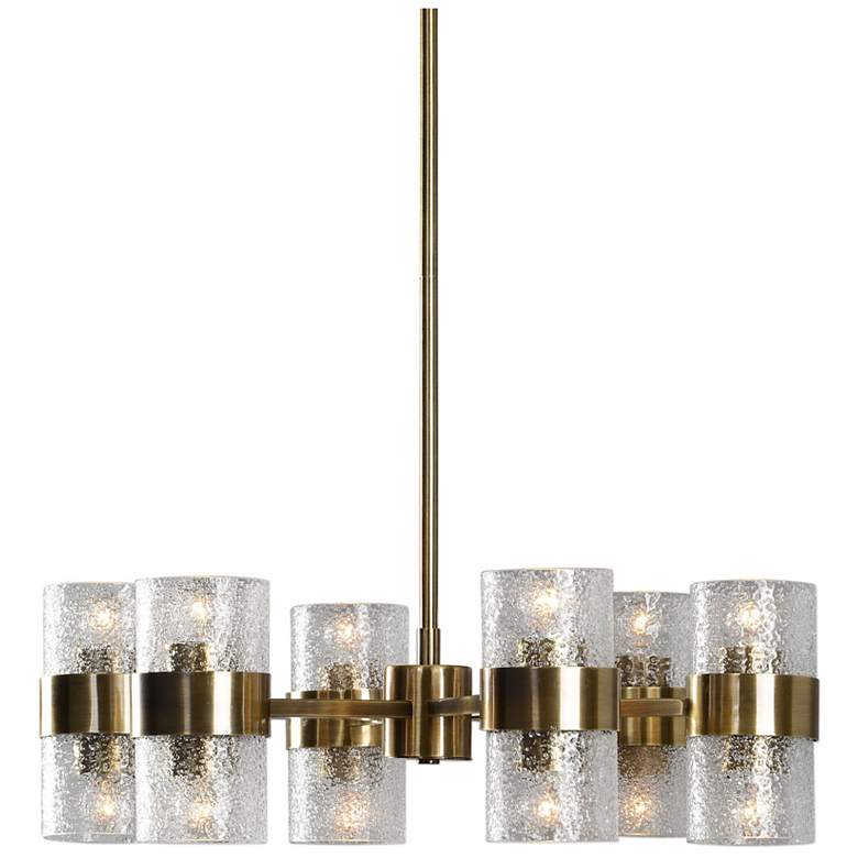 Image 2 Uttermost Marinot 26" Wide Antique Brass 12-Light Chandelier
