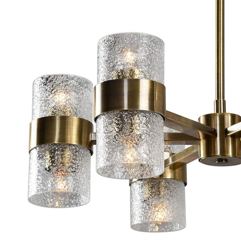 Image 4 Uttermost Marinot 26" Wide Antique Brass 12-Light Chandelier more views