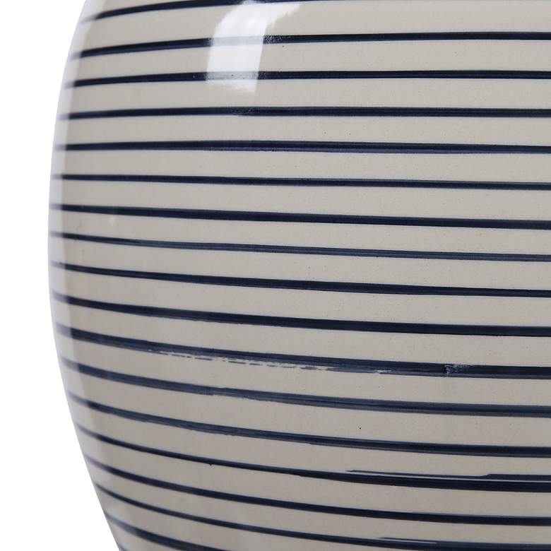Image 7 Uttermost Marisa Off-White Blue Stripe Ceramic Table Lamp more views
