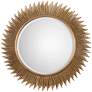Uttermost Marlo Antique Gold Leaf 36" Round Wall Mirror