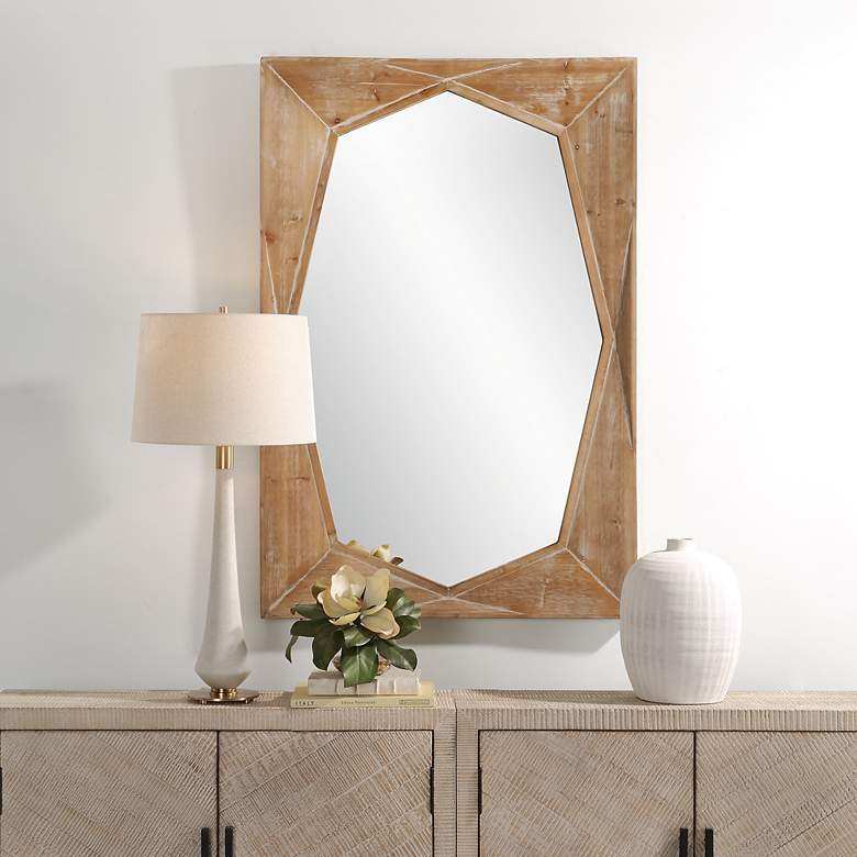 Image 1 Uttermost Marquise Natural 36" x 52" Rectangular Wall Mirror