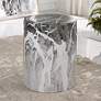 1_Uttermost Marvel Black White Marbled Ceramic Garden Stool