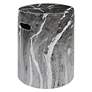 4_Uttermost Marvel Black White Marbled Ceramic Garden Stool more views