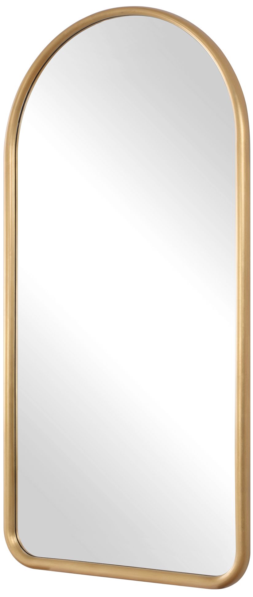 Image 4 Uttermost Marvell 36" x 72" Antique Gold Arch Framed Mirror more views