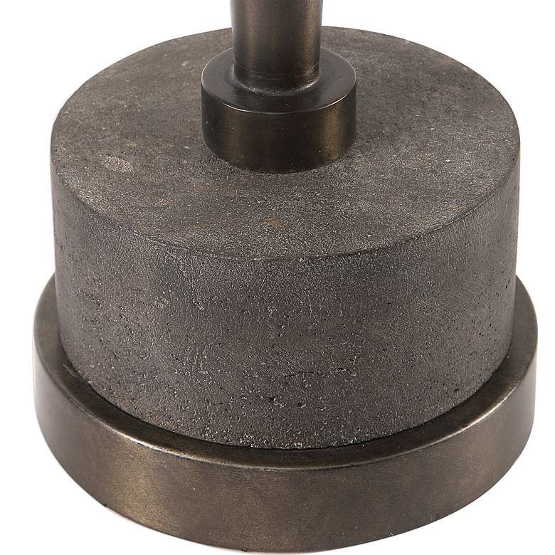 Image 3 Uttermost Masika 10 1/2" Wide Bronze and Gray Drink Table more views