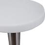 Uttermost Masika 10 1/2"W Nickel w/ White Marble Drink Table