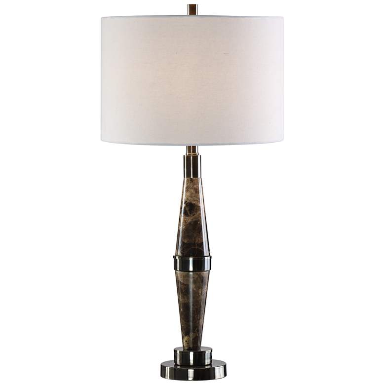 Image 1 Uttermost Maston Black Brown Marble Table Lamp