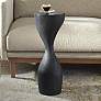 1_Uttermost Mattison 24" H Black Teak Wood Drink Table