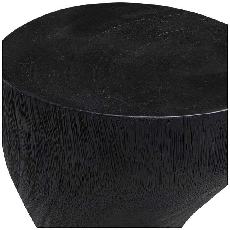 Image 4 Uttermost Mattison 24" H Black Teak Wood Drink Table more views