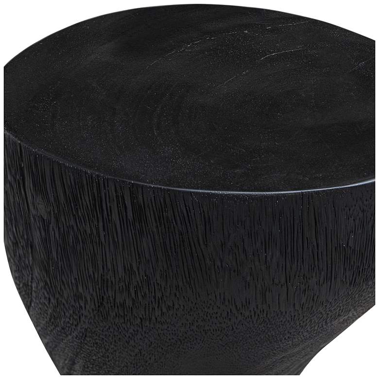 Image 5 Uttermost Mattison 24" H Black Teak Wood Drink Table more views