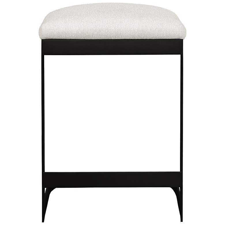 Image 4 Uttermost Maude 17 1/4" High Black and White Outdoor Counter Stool more views