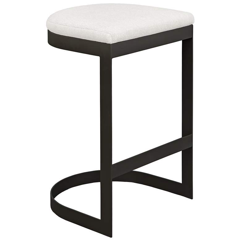 Image 1 Uttermost Maude 30" High Black and White Outdoor Bar Stool
