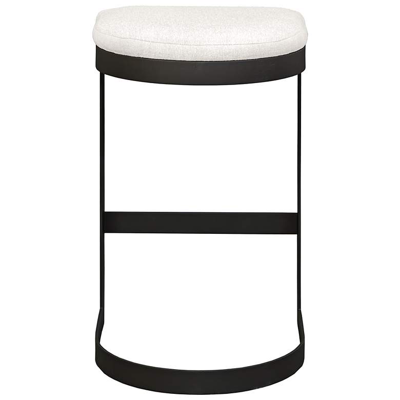Image 7 Uttermost Maude 30" High Black and White Outdoor Bar Stool more views