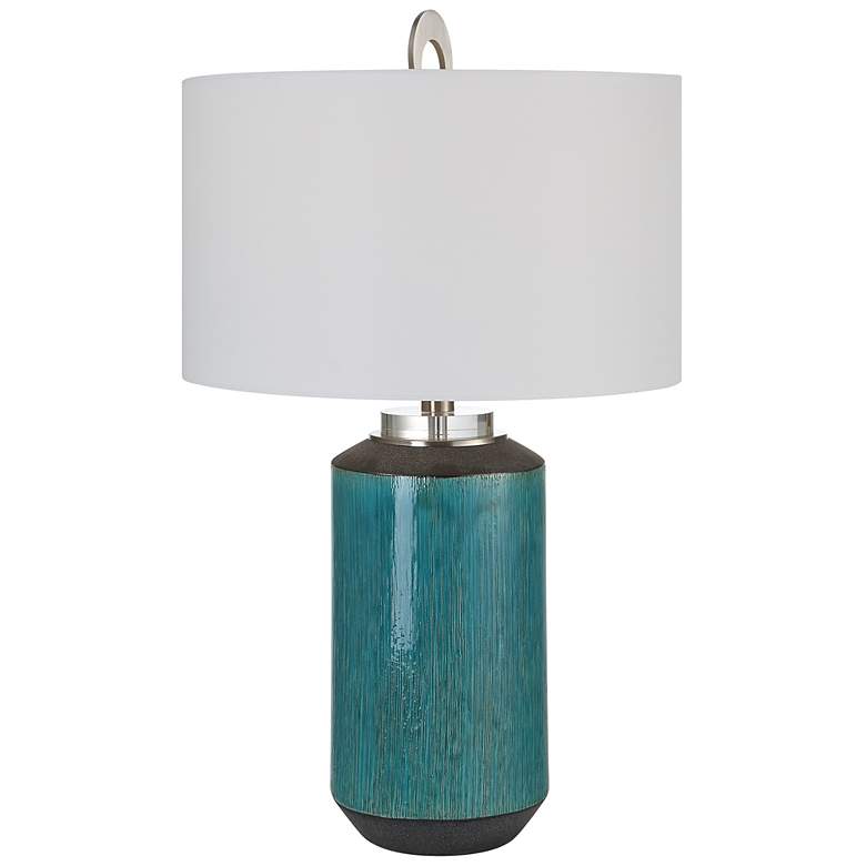 Image 1 Uttermost Maui Aqua Blue Ceramic Table Lamp