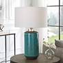 Thumbnail1 of Uttermost Maui Aqua Blue Ceramic Table Lamp