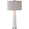 Uttermost Mavone 32" Gloss White Modern Glass Buffet Table Lamp