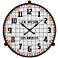Uttermost Max Rust Brown Wire Cage 32" Round Wall Clock