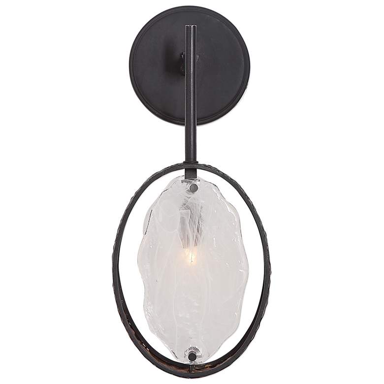 Image 2 Uttermost Maxin 15" High Hammered Bronze Wall Sconce