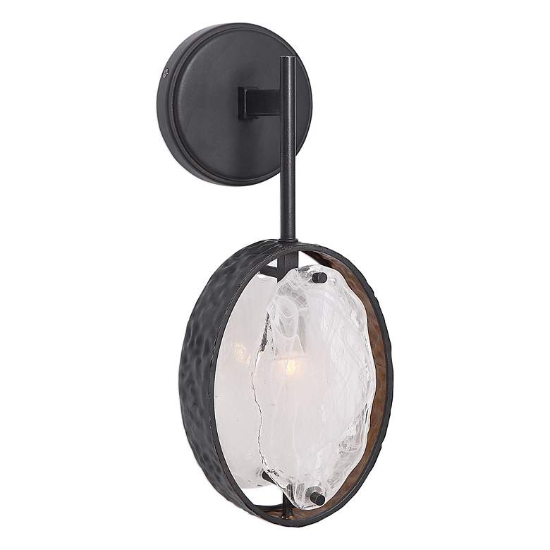 Image 3 Uttermost Maxin 15" High Hammered Bronze Wall Sconce more views
