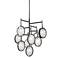 Uttermost Maxin 30" 9-Light Industrial Bronze and Glass Chandelier