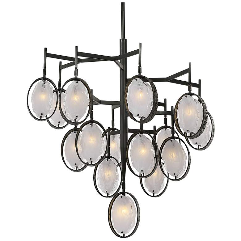 Image 2 Uttermost Maxin 36 1/4 inch Dark Bronze 15-Light Rustic Modern Chandelier