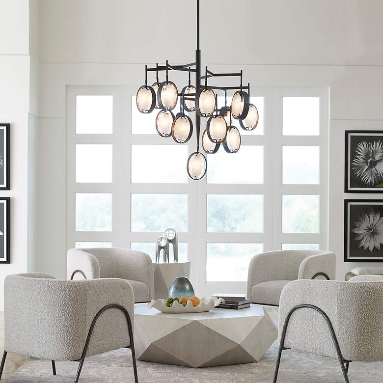 Image 3 Uttermost Maxin 36 1/4" Dark Bronze 15-Light Rustic Modern Chandelier more views