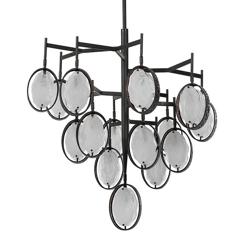 Image 4 Uttermost Maxin 36 1/4 inch Dark Bronze 15-Light Rustic Modern Chandelier more views