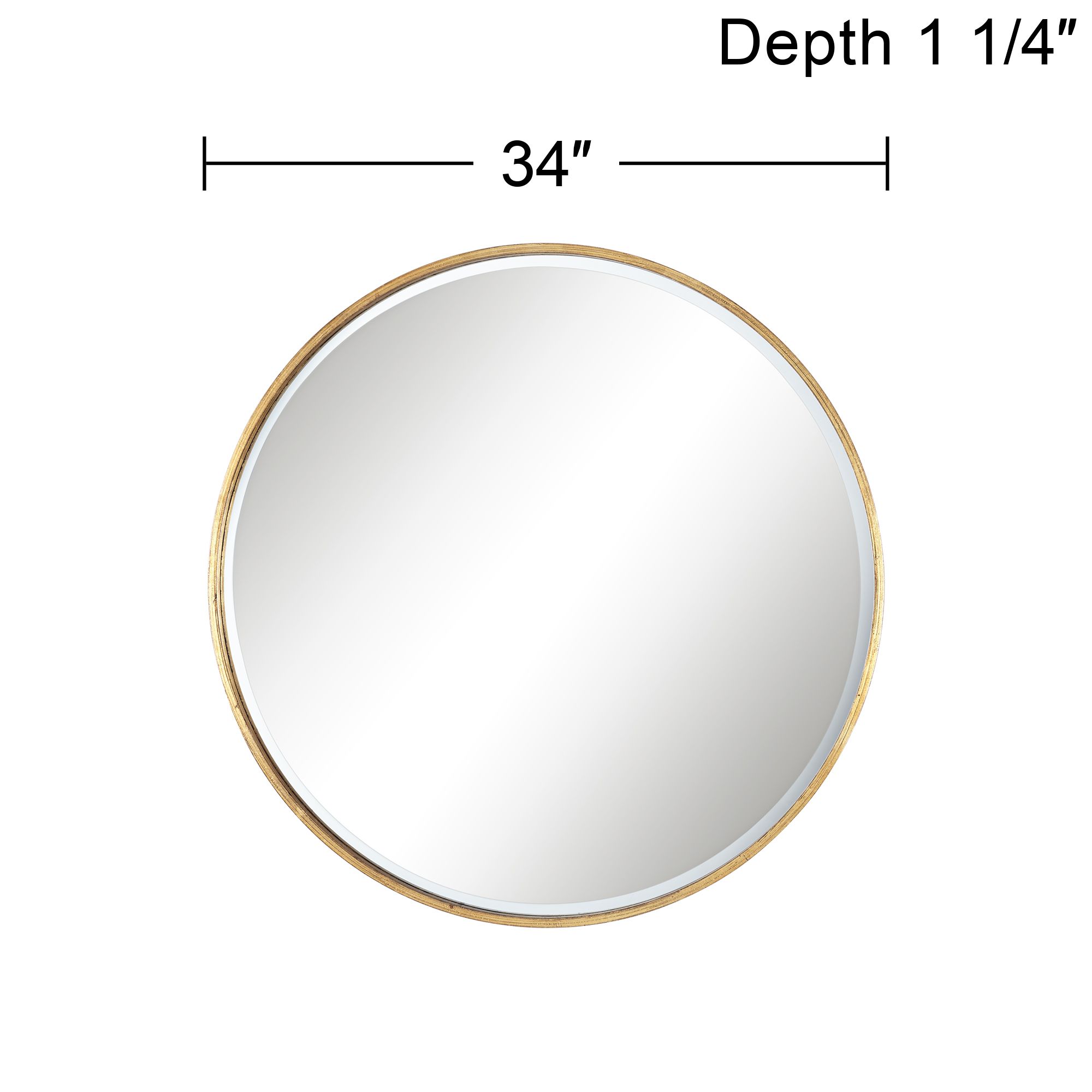 Image 6 Uttermost Mayfair Antique Copper 34" Round Wall Mirrors Set of 2 more views