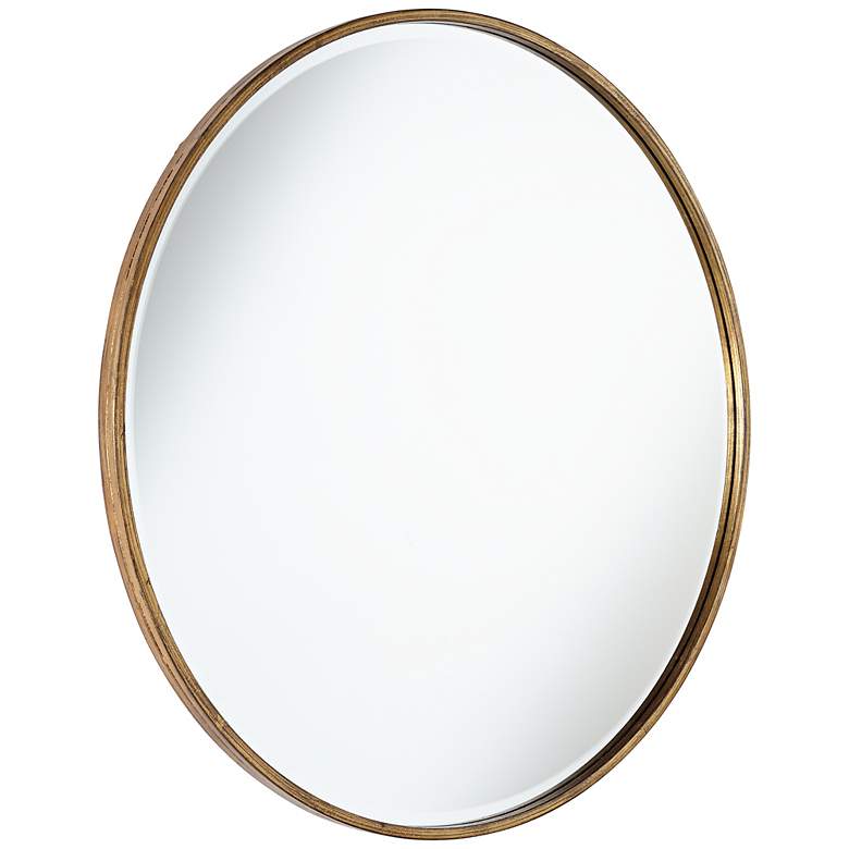 Image 4 Uttermost Mayfair Antique Copper 34" Round Wall Mirrors Set of 2 more views