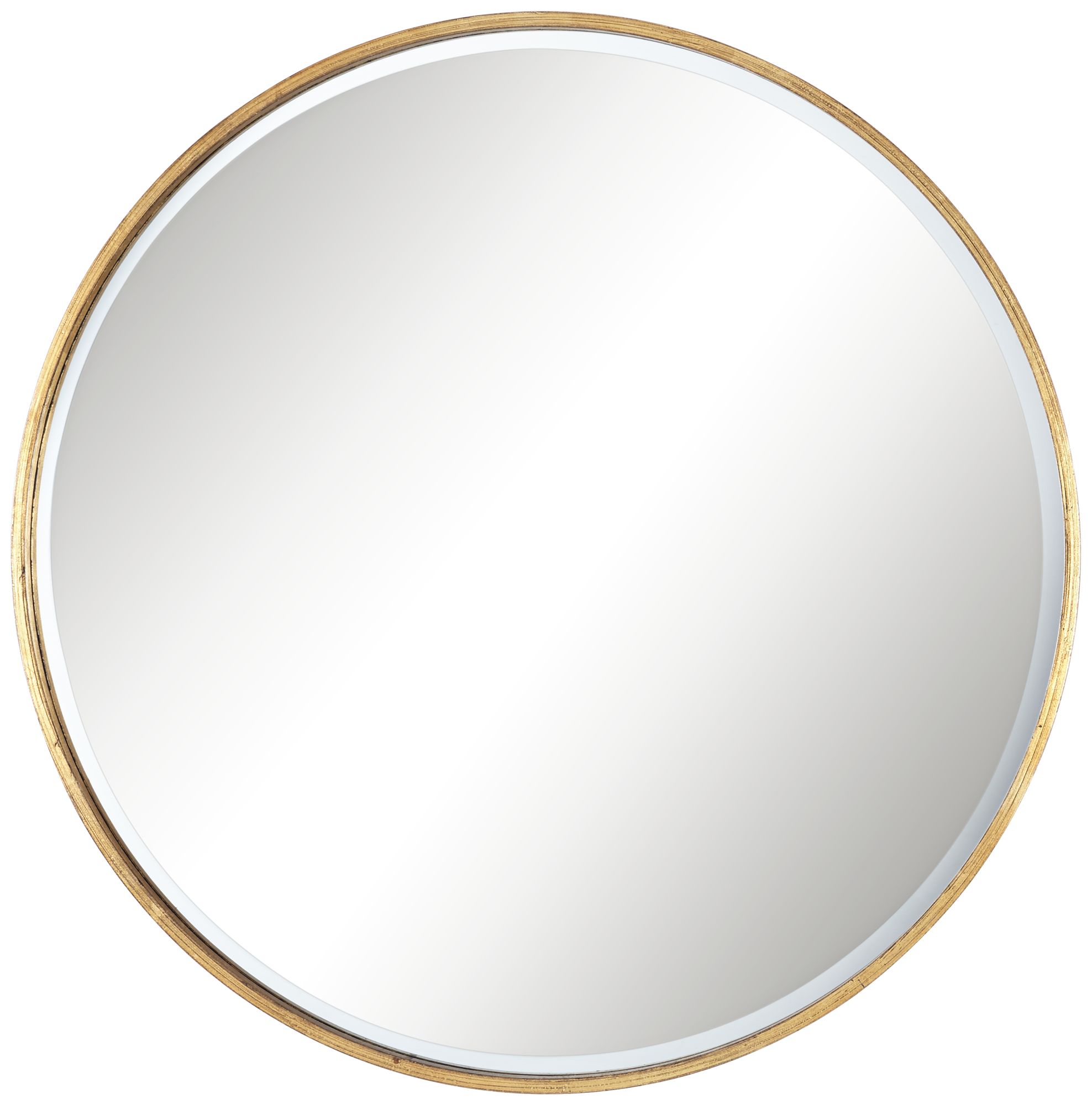 Image 3 Uttermost Mayfair Bronzed Gold 34" Round Wall Mirror