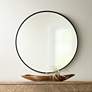 Uttermost Mayfair Matte Black 34" Round Wall Mirror in scene
