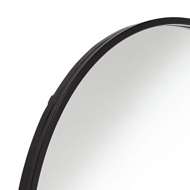 Image 4 Uttermost Mayfair Matte Black 34 inch Round Wall Mirror more views