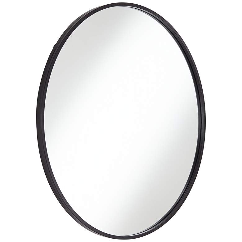 Image 5 Uttermost Mayfair Matte Black 34 inch Round Wall Mirror more views