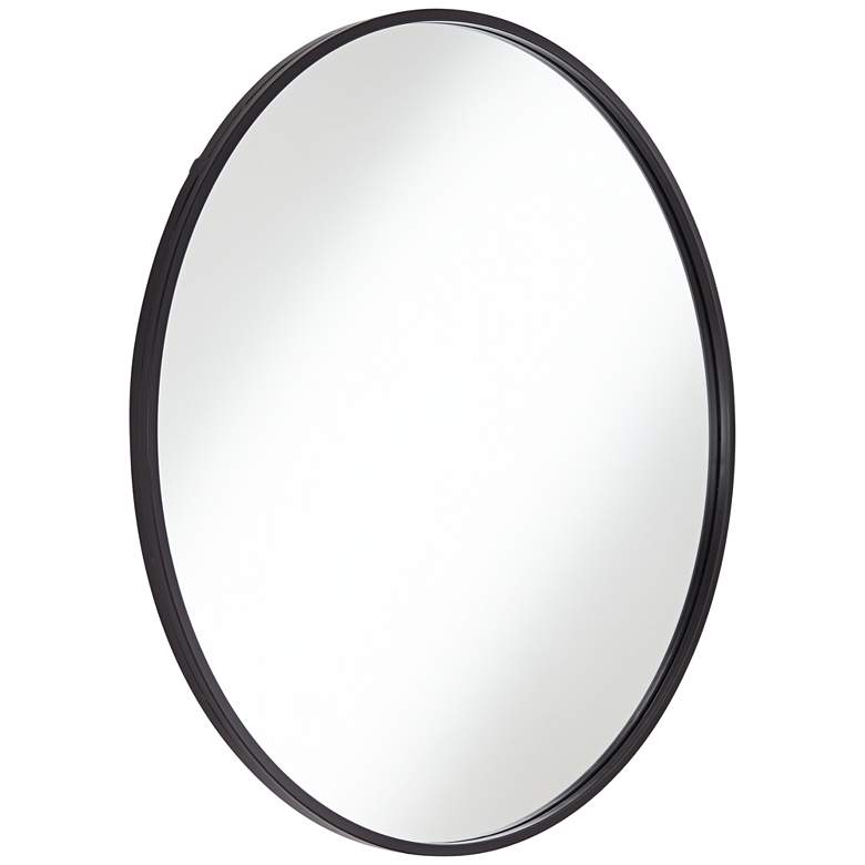 Image 5 Uttermost Mayfair Matte Black 34" Round Wall Mirror more views