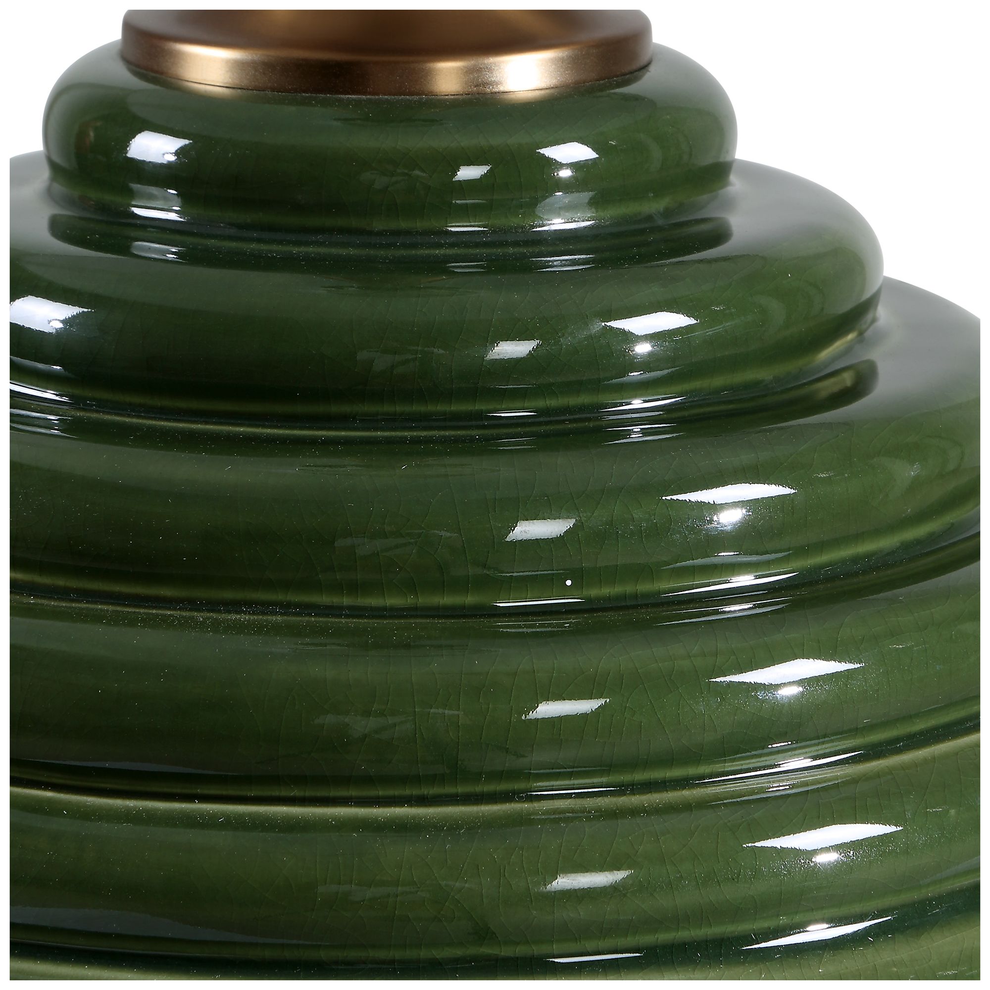 Image 5 Uttermost McKay 25" Dark Green Ceramic Table Lamp more views