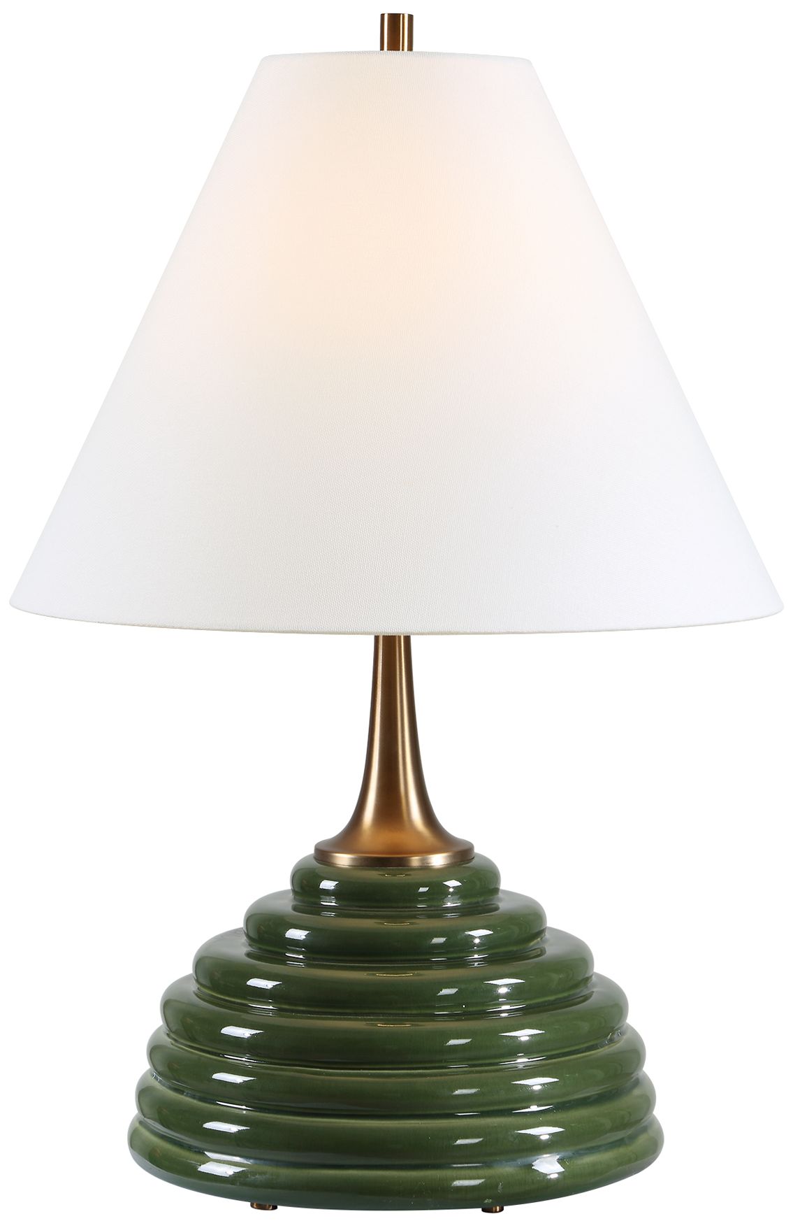Image 2 Uttermost McKay 25" Dark Green Ceramic Table Lamp