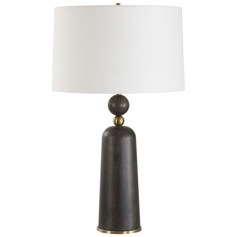 Image 3 Uttermost McQuinn 30 1/2" Dark Walnut Table Lamp more views