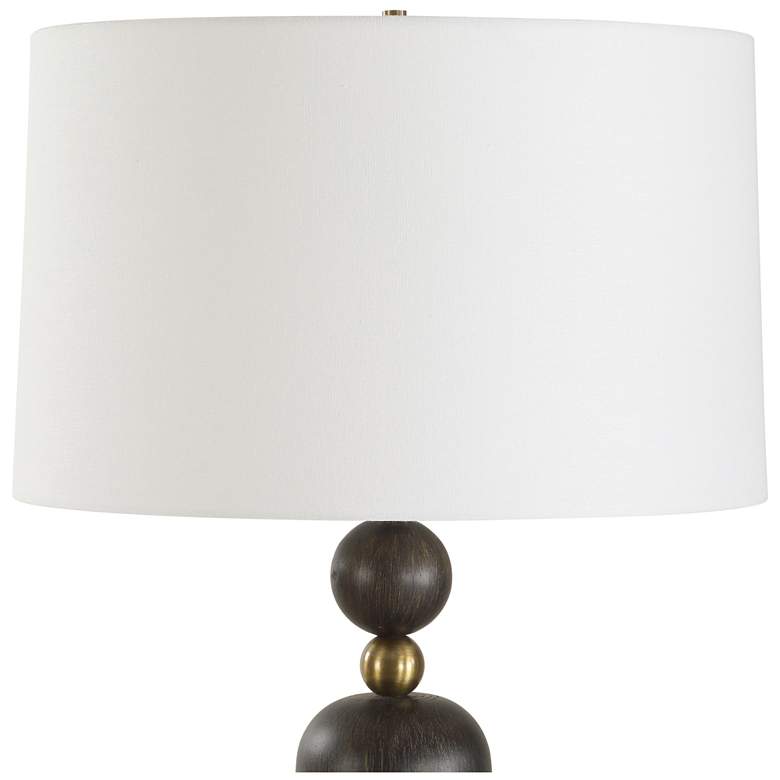 Image 4 Uttermost McQuinn 30 1/2" Dark Walnut Table Lamp more views
